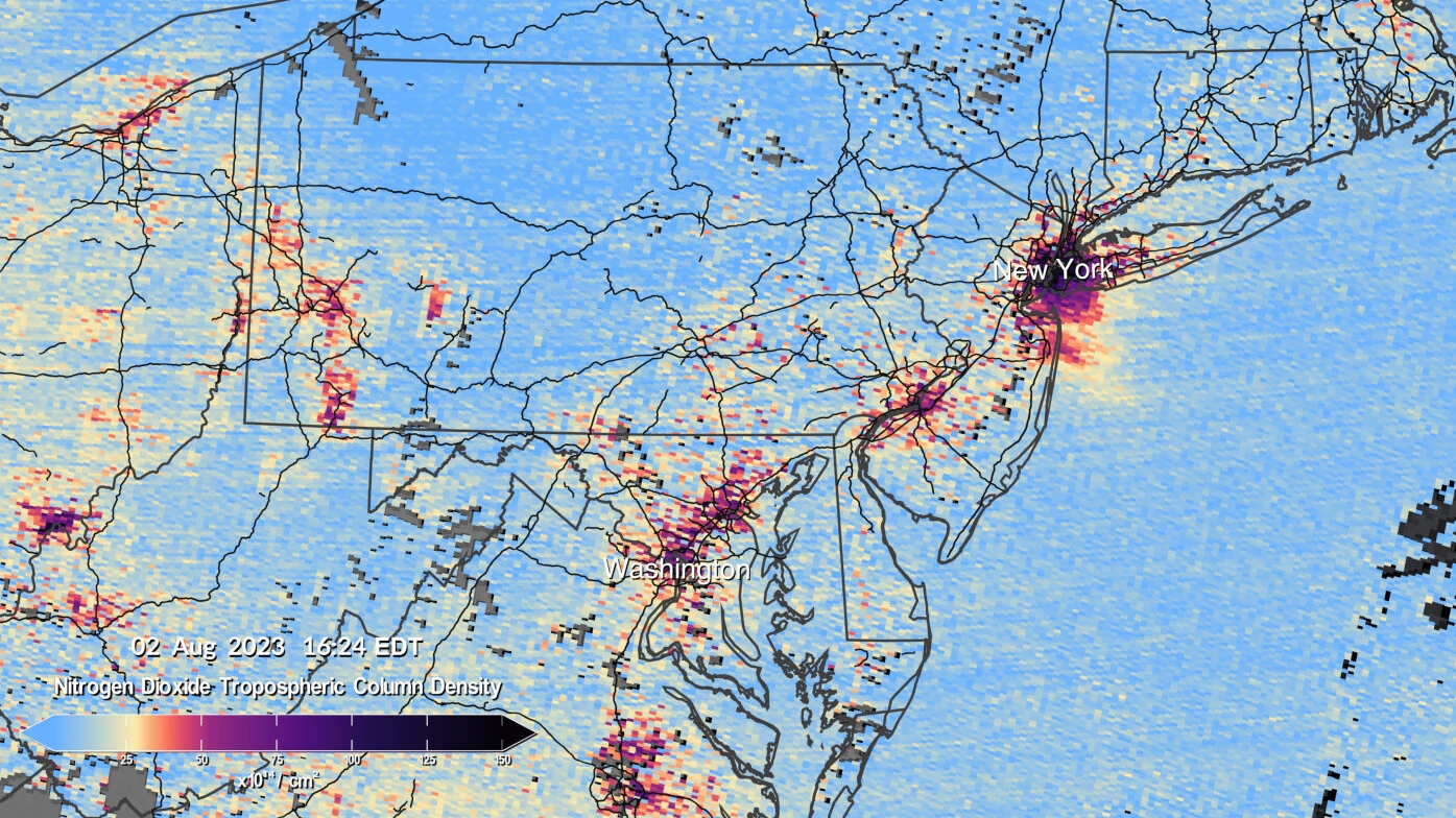 NASA releases first images from new US pollution-monitoring instrument
