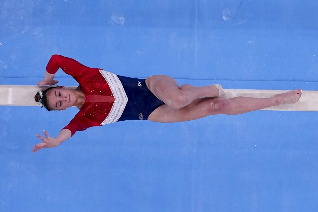 US women compete in gymnastics team final