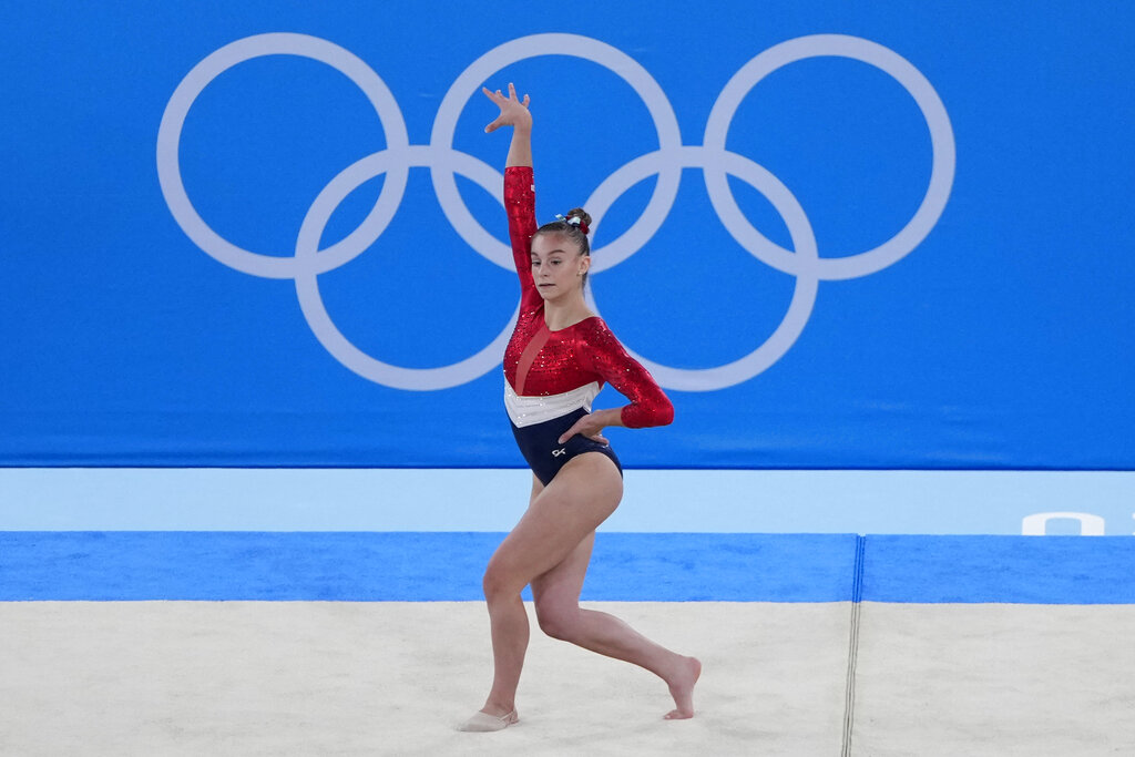 US women compete in gymnastics team final