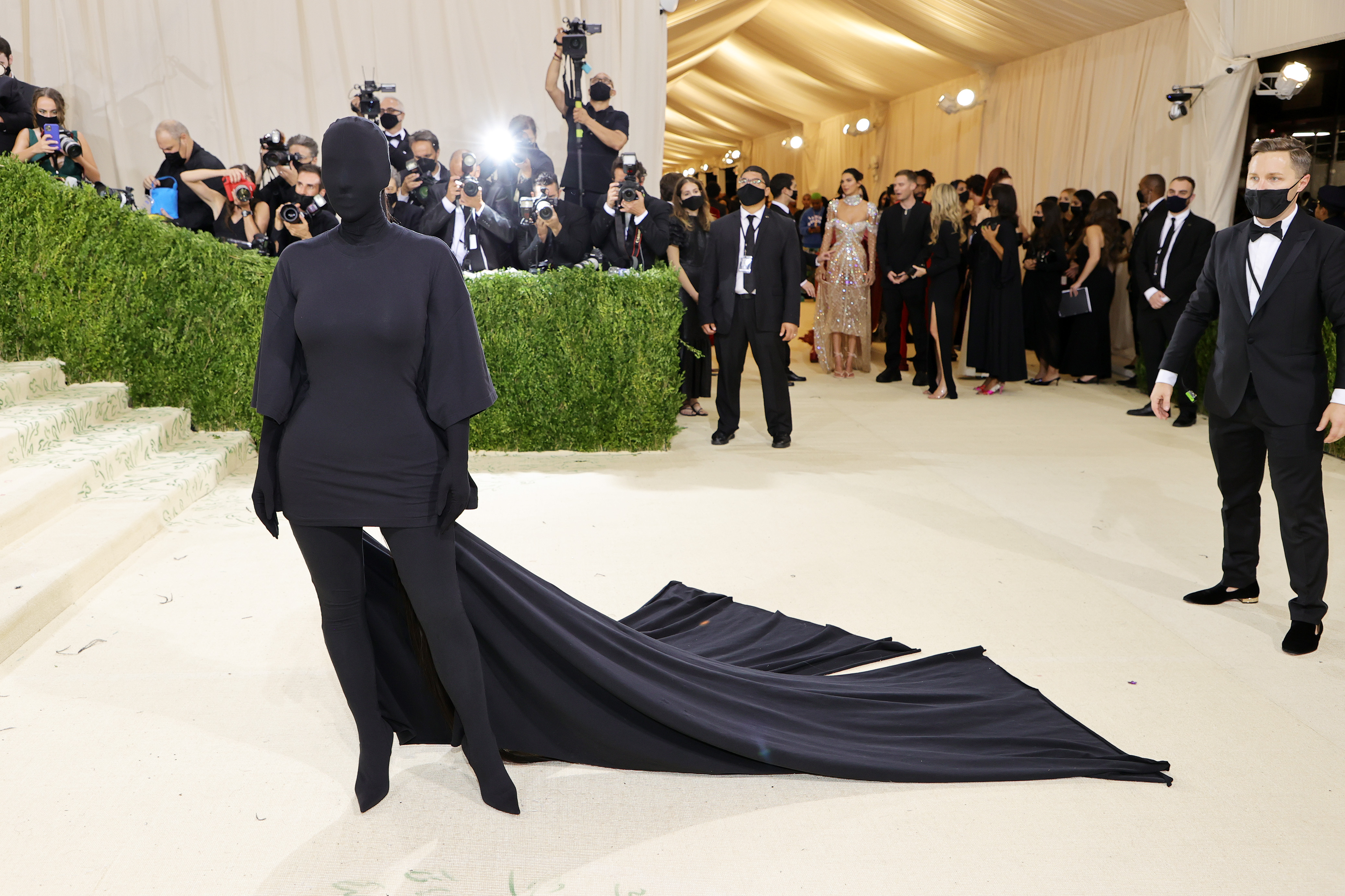 Kim Kardashian West wears Balenciaga at the 2021 Met Gala.