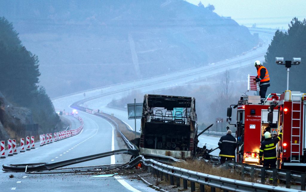 Photos: Bulgaria bus crash, fire leave dozens dead