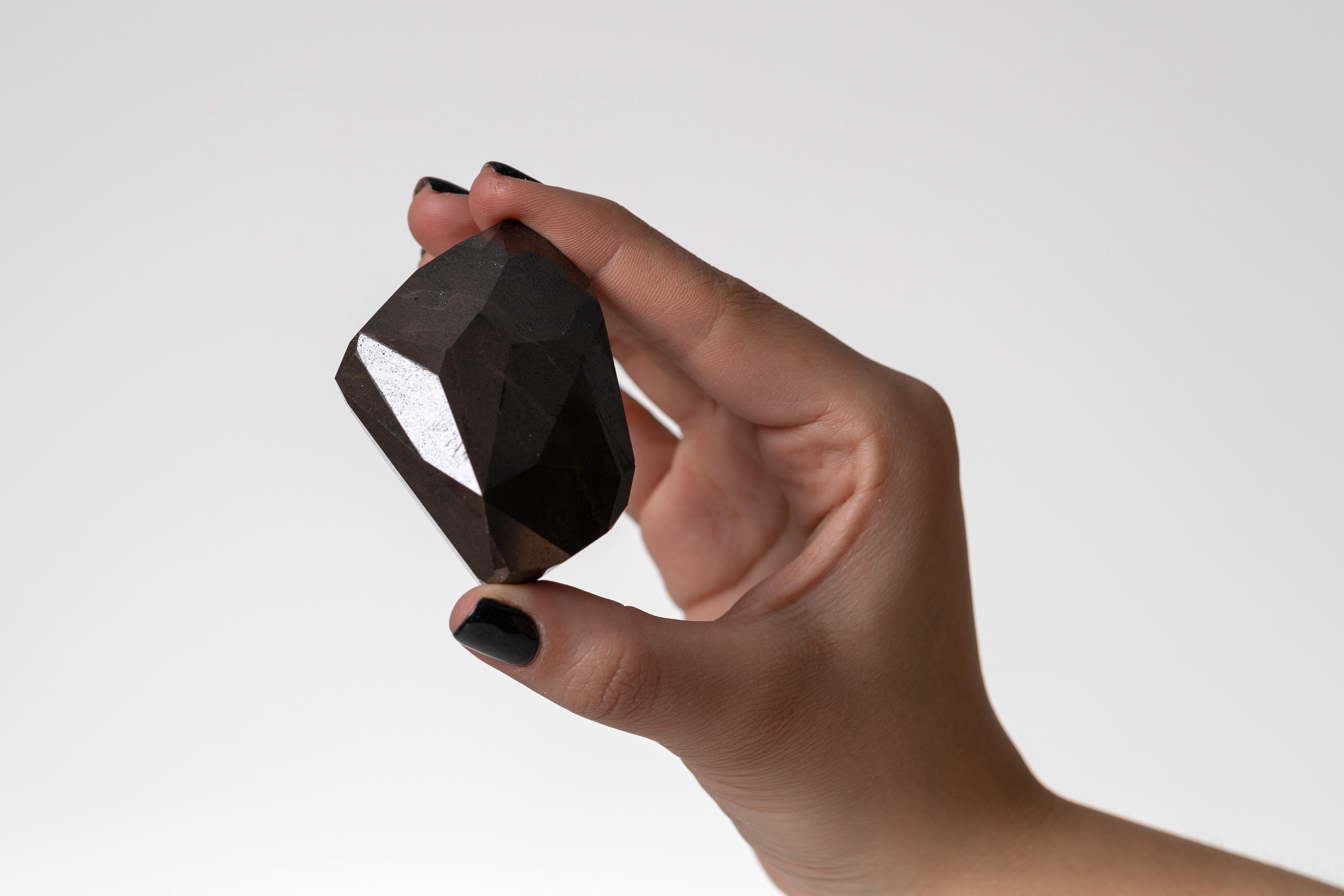 Photos: ‘The Enigma’ 555.55-carat black diamond