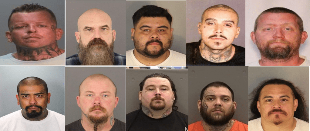 10 motorcycle club members charged in deadly shooting.