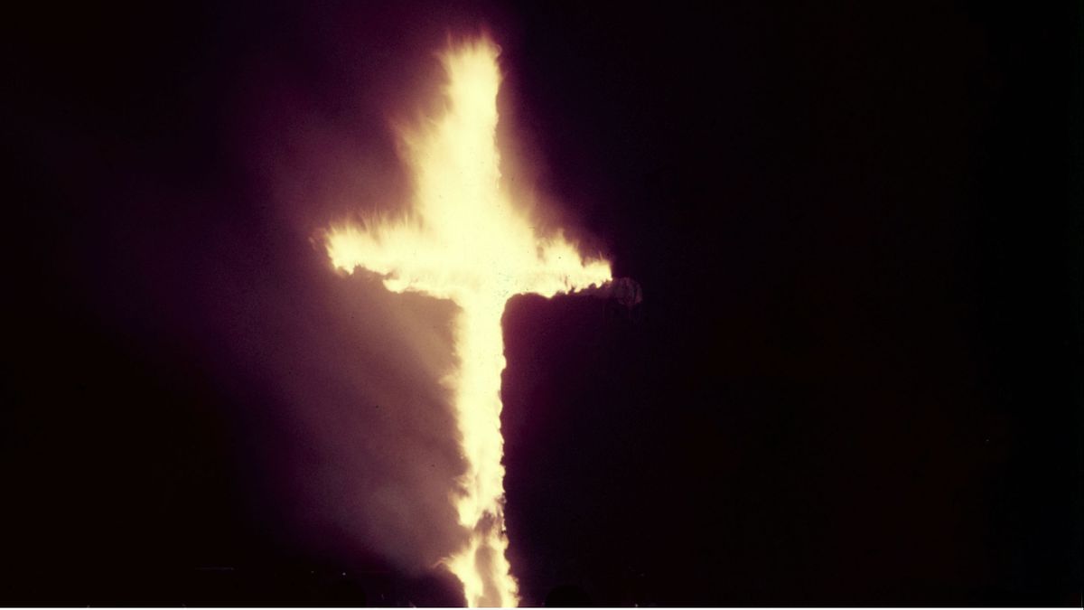 Burning cross
