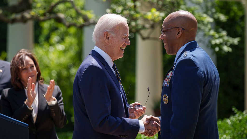 President Joe Biden and Gen. Charles Q. 'CQ' Brown