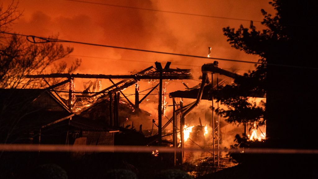 Photos: North Carolina fertilizer plant fire prompts evacuations