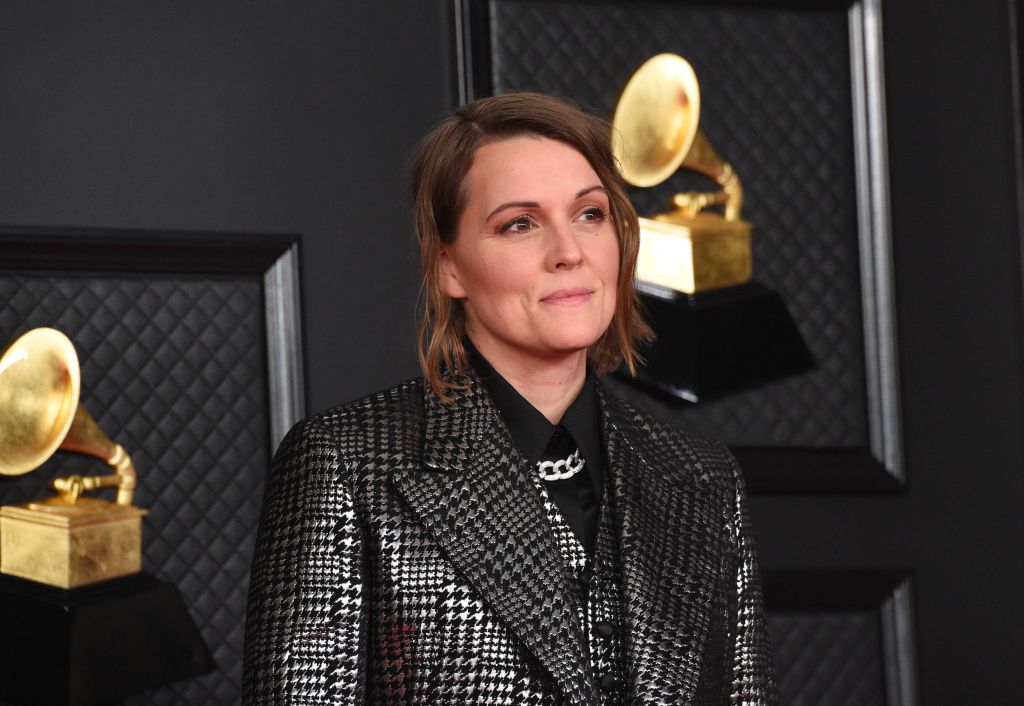 Brandi Carlile arrives at the 63rd Annual Grammy Awards