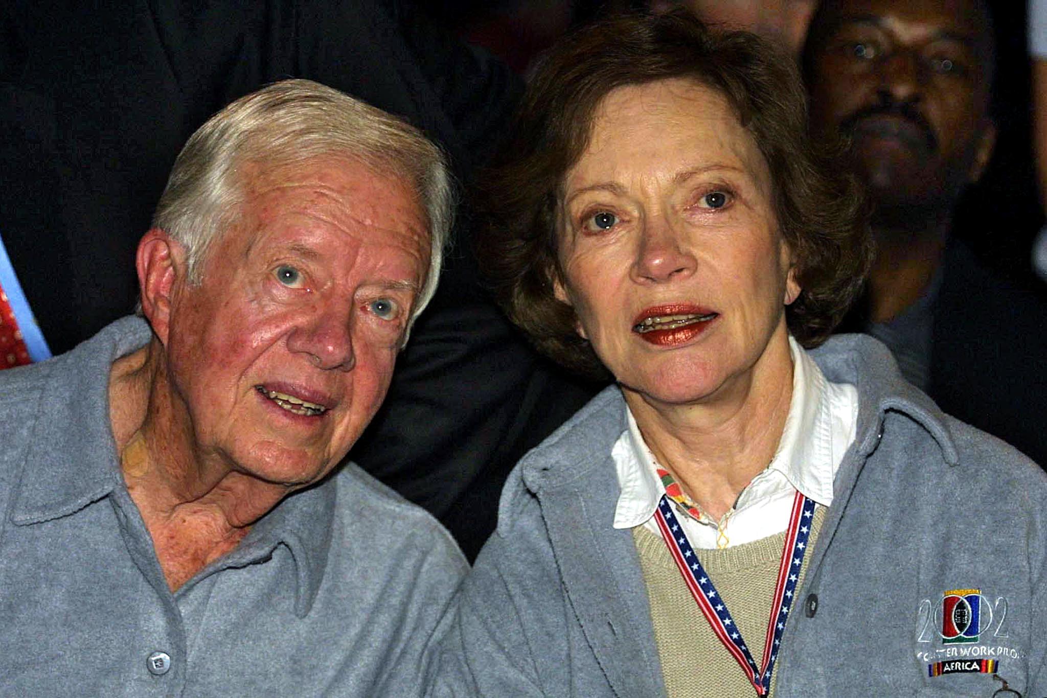 Jimmy Carter and Rosalynn Carter in 2002