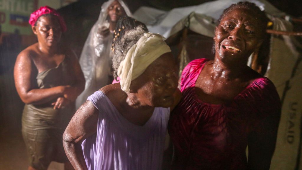 Photos: Tropical Depression Grace drenches earthquake-damaged Haiti