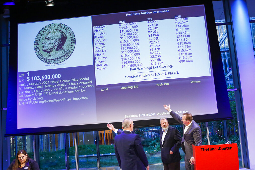 Nobel auction for Ukraine