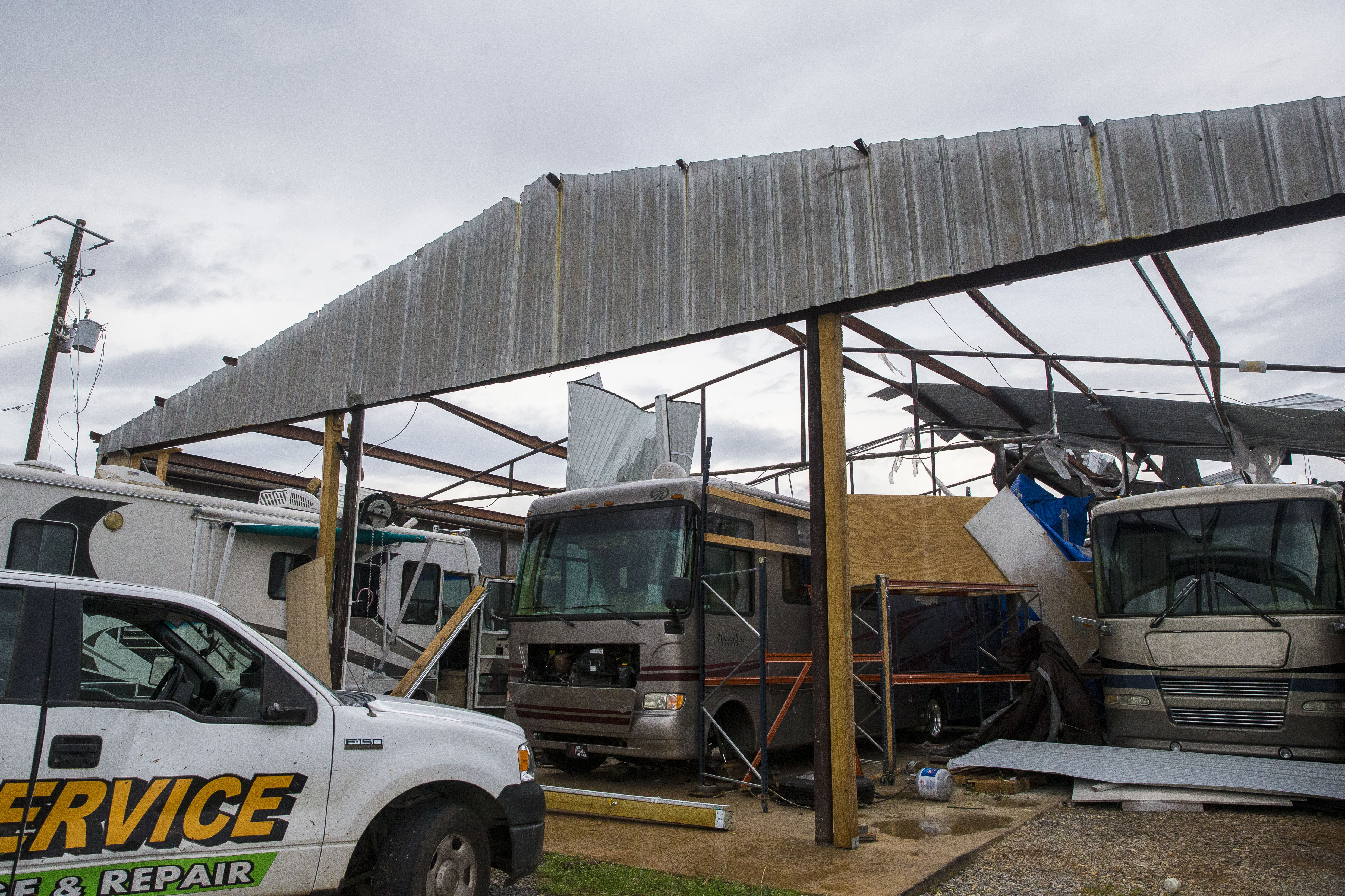 Photos: Tornadoes, severe storms batter Southern states