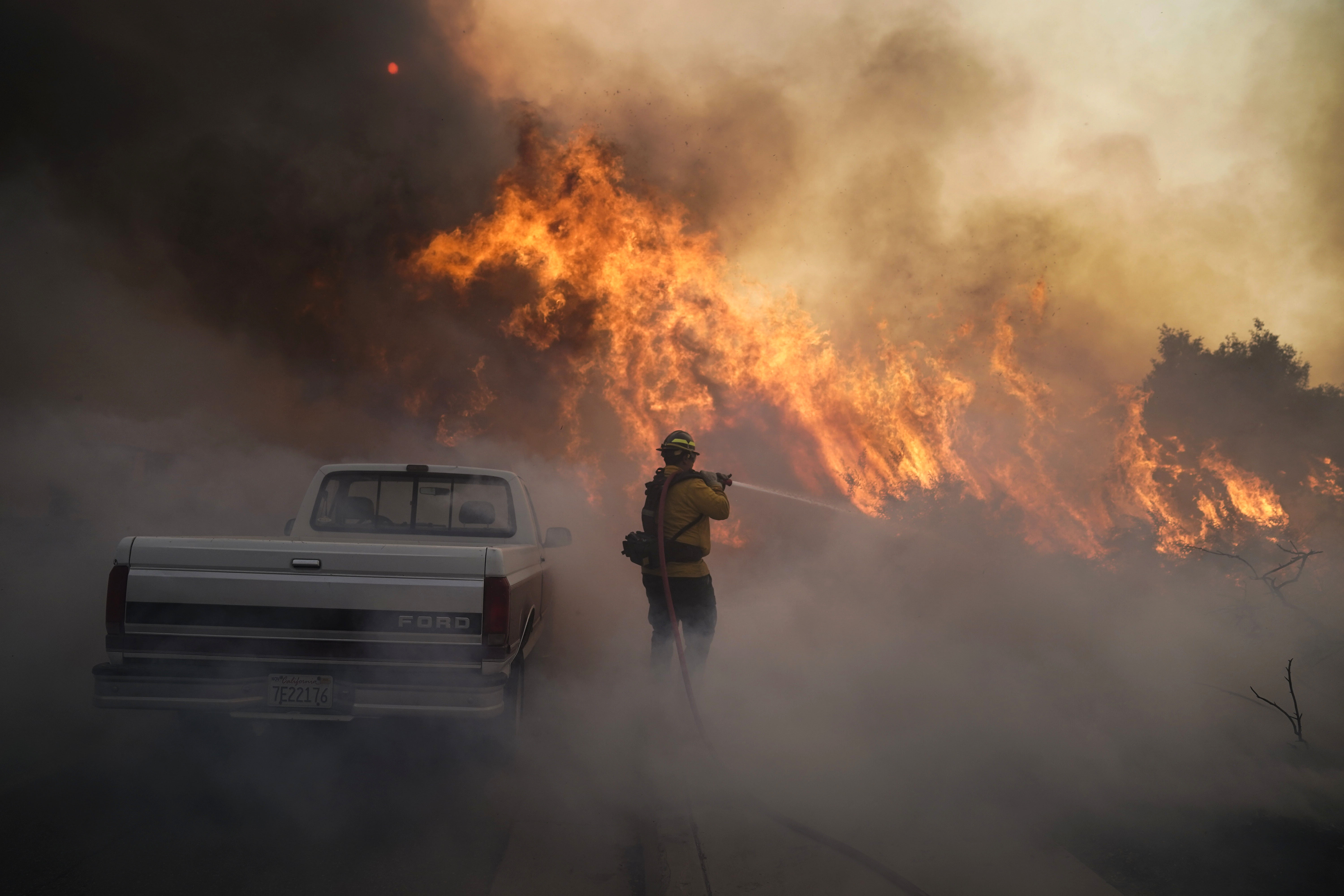Photos: Silverado Fire in Southern California forces thousands to evacuate