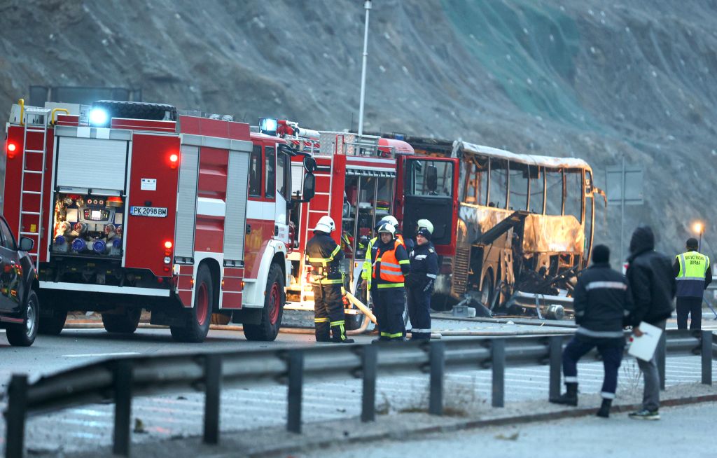 Photos: Bulgaria bus crash, fire leave dozens dead