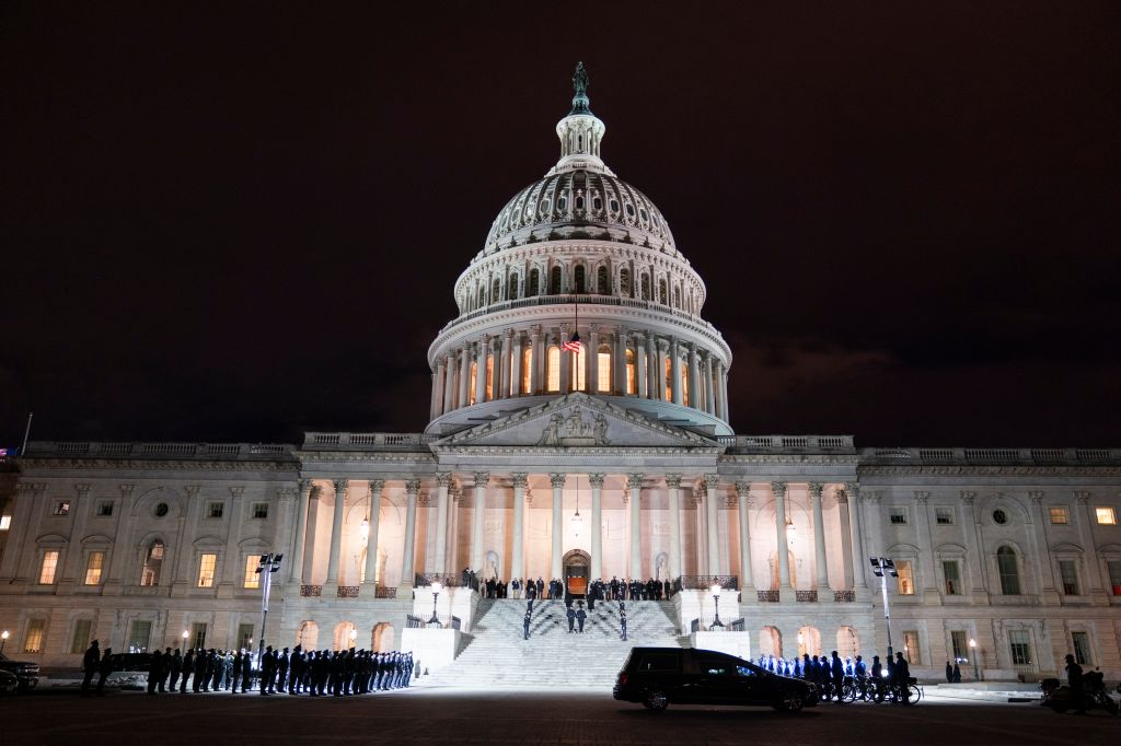 Biden, congressional leaders pay respects to Officer Brian Sicknick at US Capitol