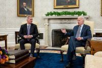 President Biden Meets With Speaker McCarthy As Debt Ceiling Negotiations Continue