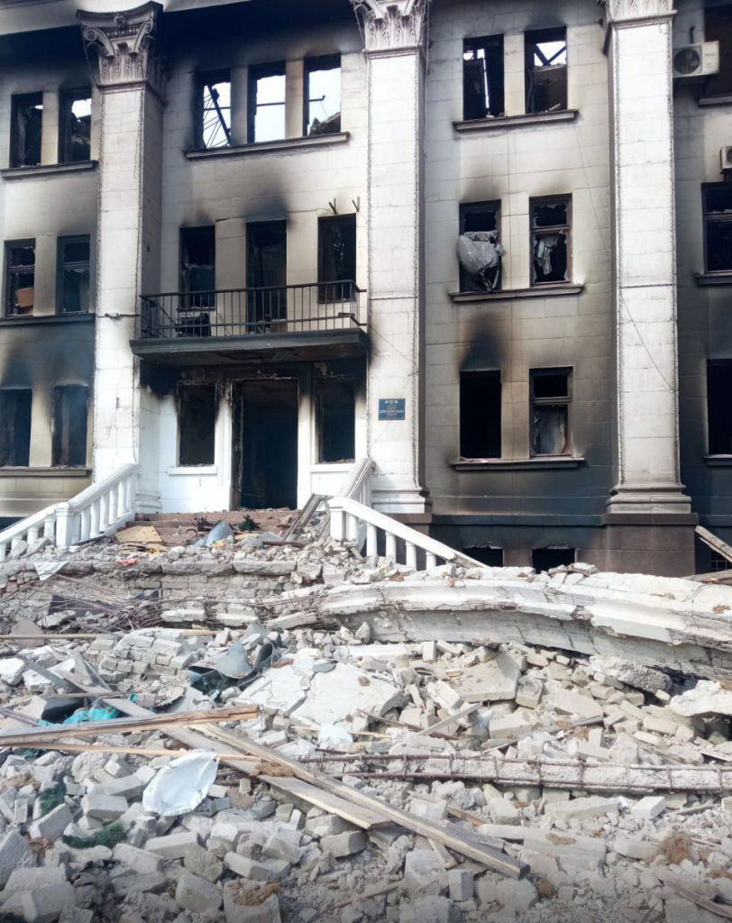Photos: Russian airstrike on Mariupol theater killed 300, city says