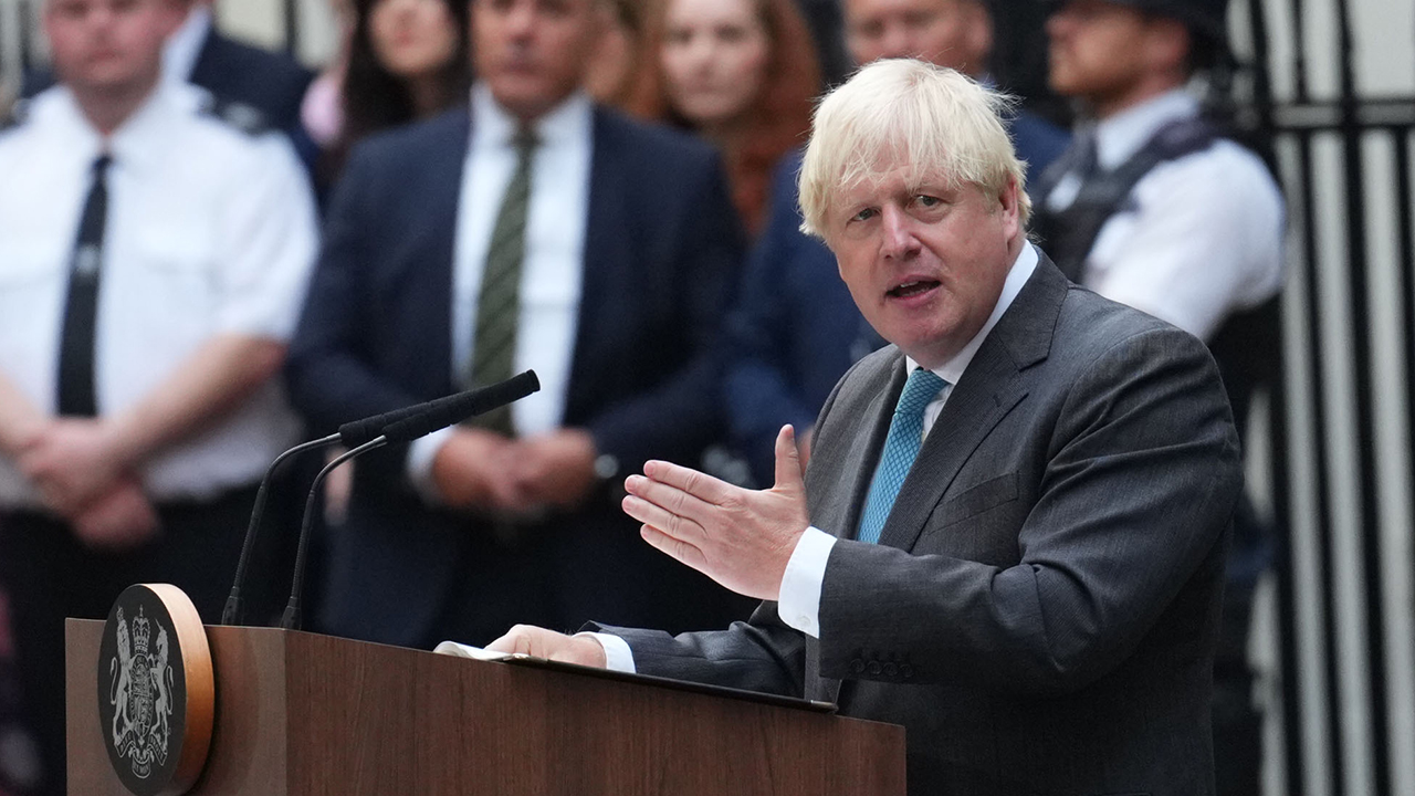 Photos: Boris Johnson delivers final address as UK prime minister