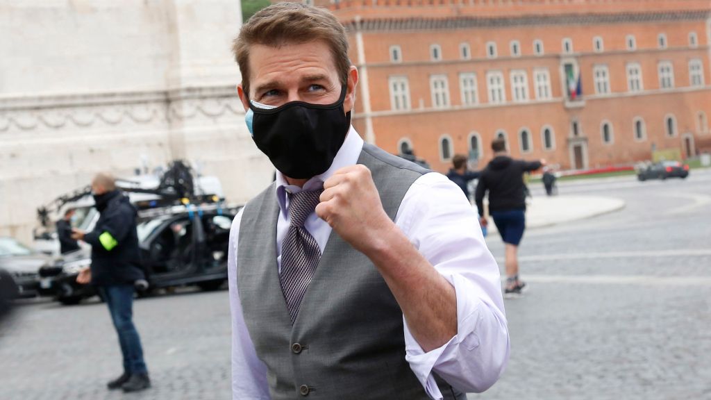 2020 - Rome Tom Cruise on the set of Mission Impossible 7