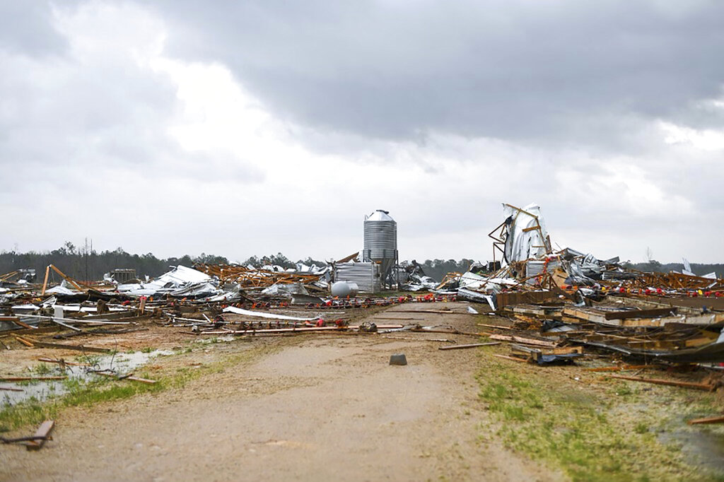 Photos: Tornadoes, severe storms batter Southern states