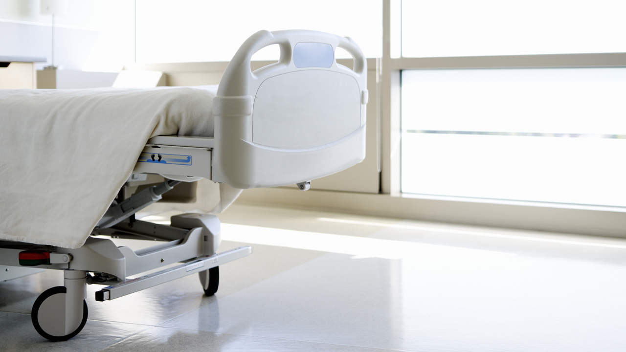 Empty hospital bed