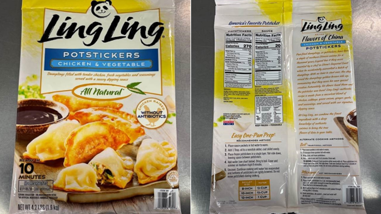 Pot sticker recall: 16 tons of Ling Ling products pulled over possible plastic contamination