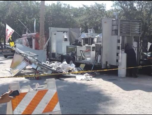 Food truck explodes at seafood festival