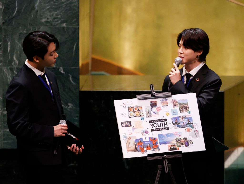 Photos: Boy band BTS addresses United Nations General Assembly