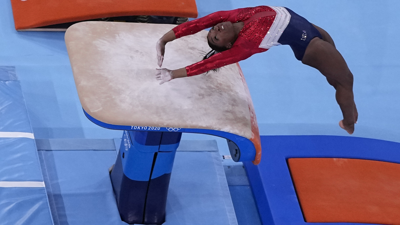 US women compete in gymnastics team final