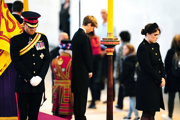 William, Harry, cousins stand vigil by Queen Elizabeth II's coffin