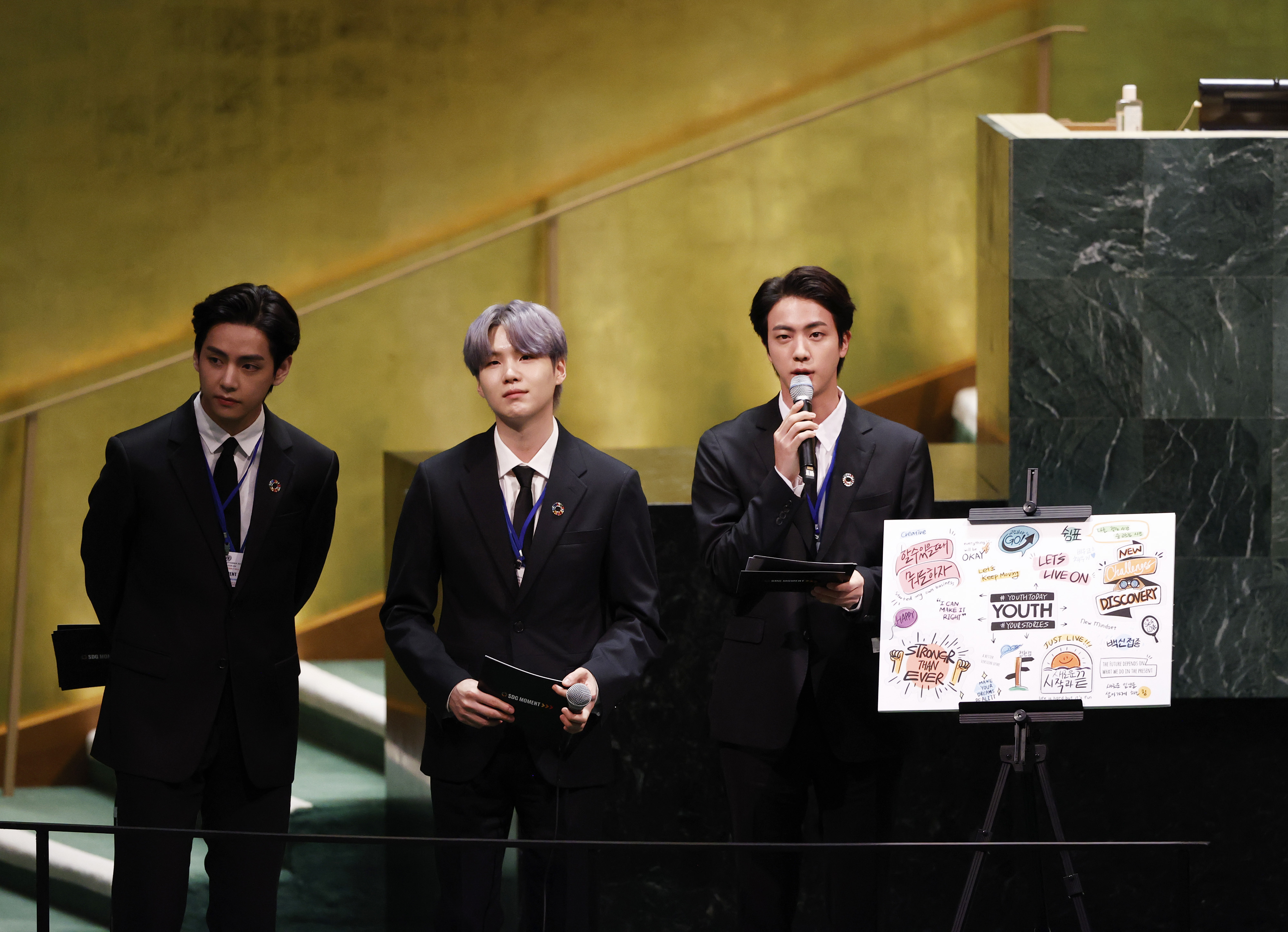 Photos: Boy band BTS addresses United Nations General Assembly
