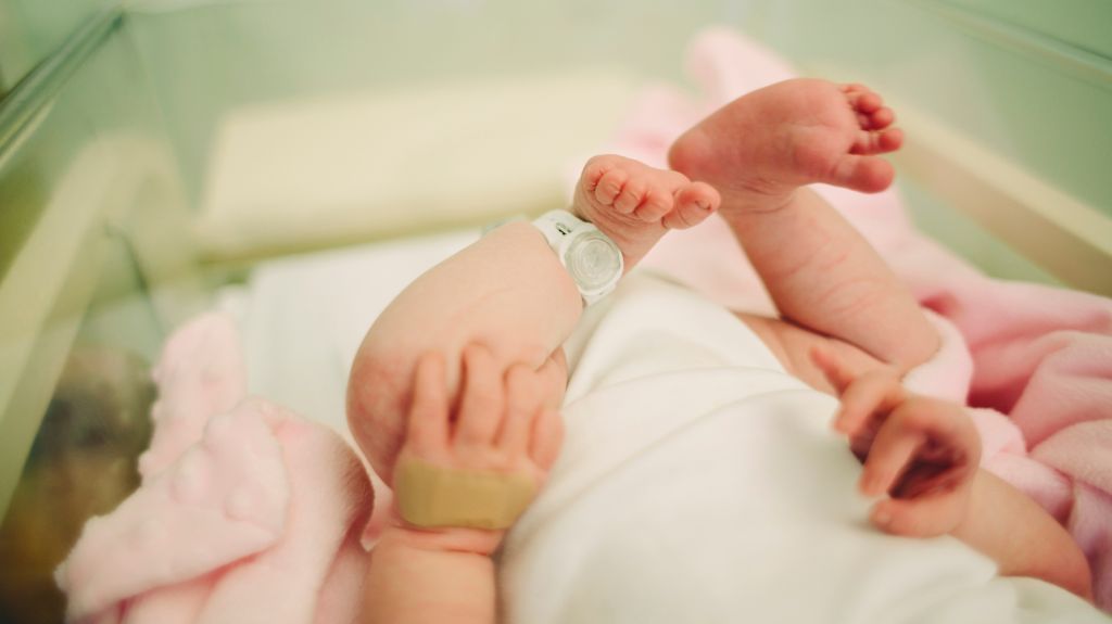 Baby in hospital