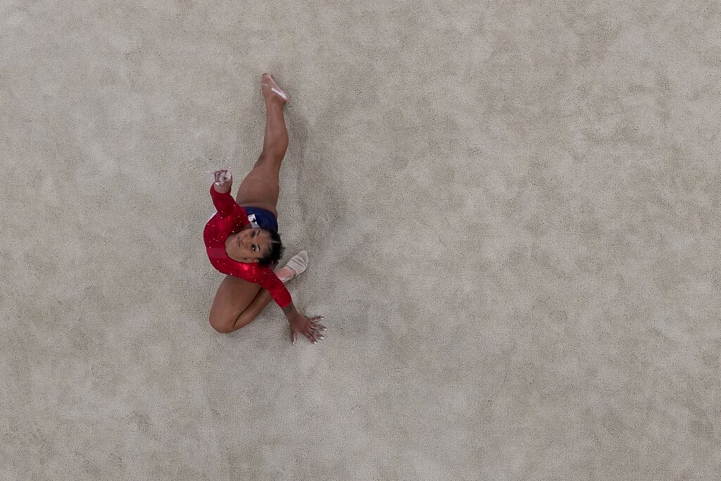 US women compete in gymnastics team final