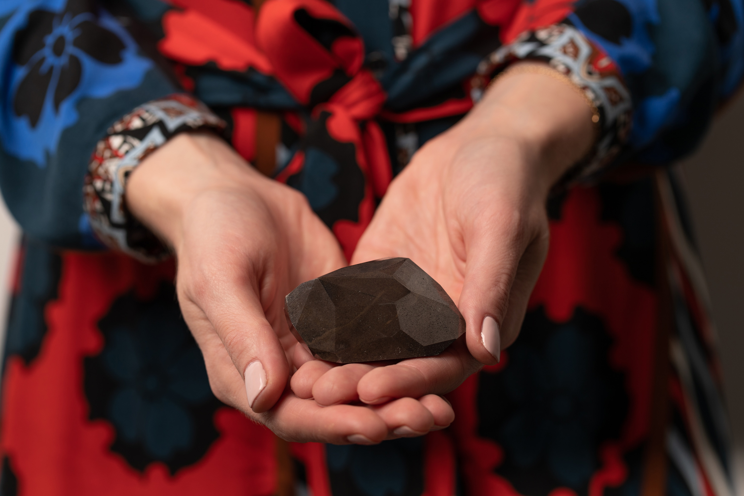 Photos: ‘The Enigma’ 555.55-carat black diamond