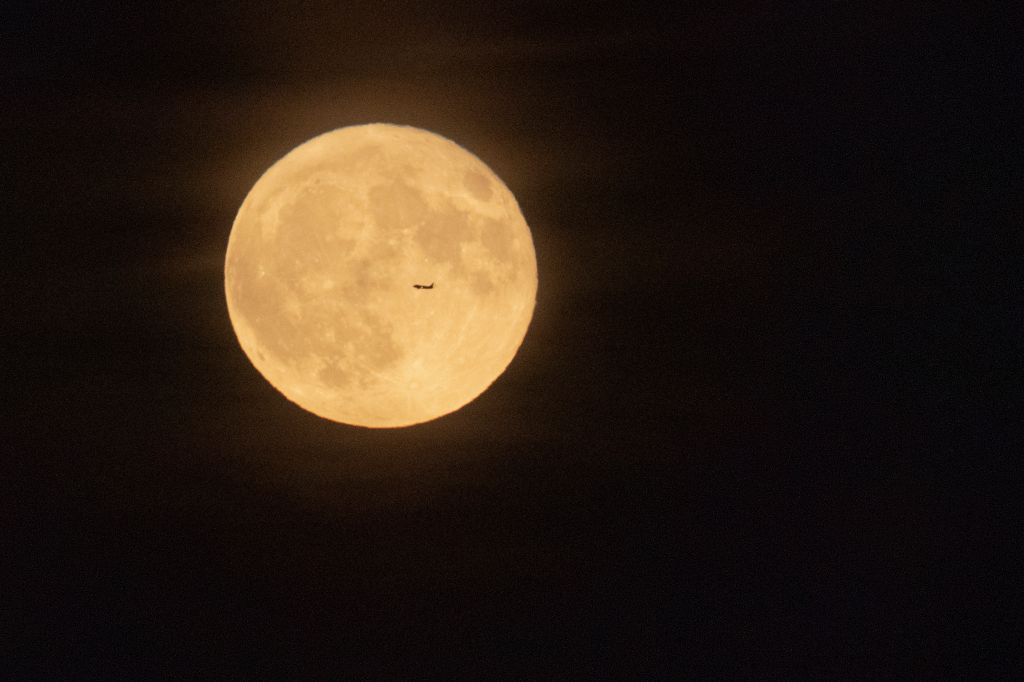 Photos: Halloween Blue Moon brightens the night sky