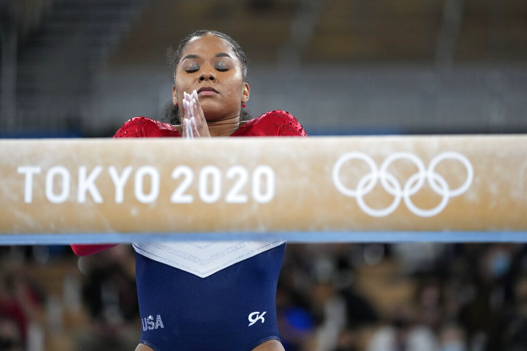 US women compete in gymnastics team final