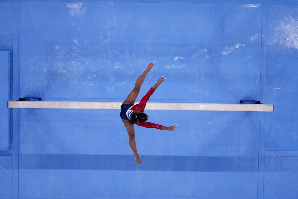 US women compete in gymnastics team final