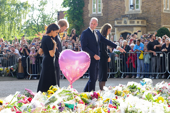 William, Kate, Harry, Meghan meet Windsor mourners
