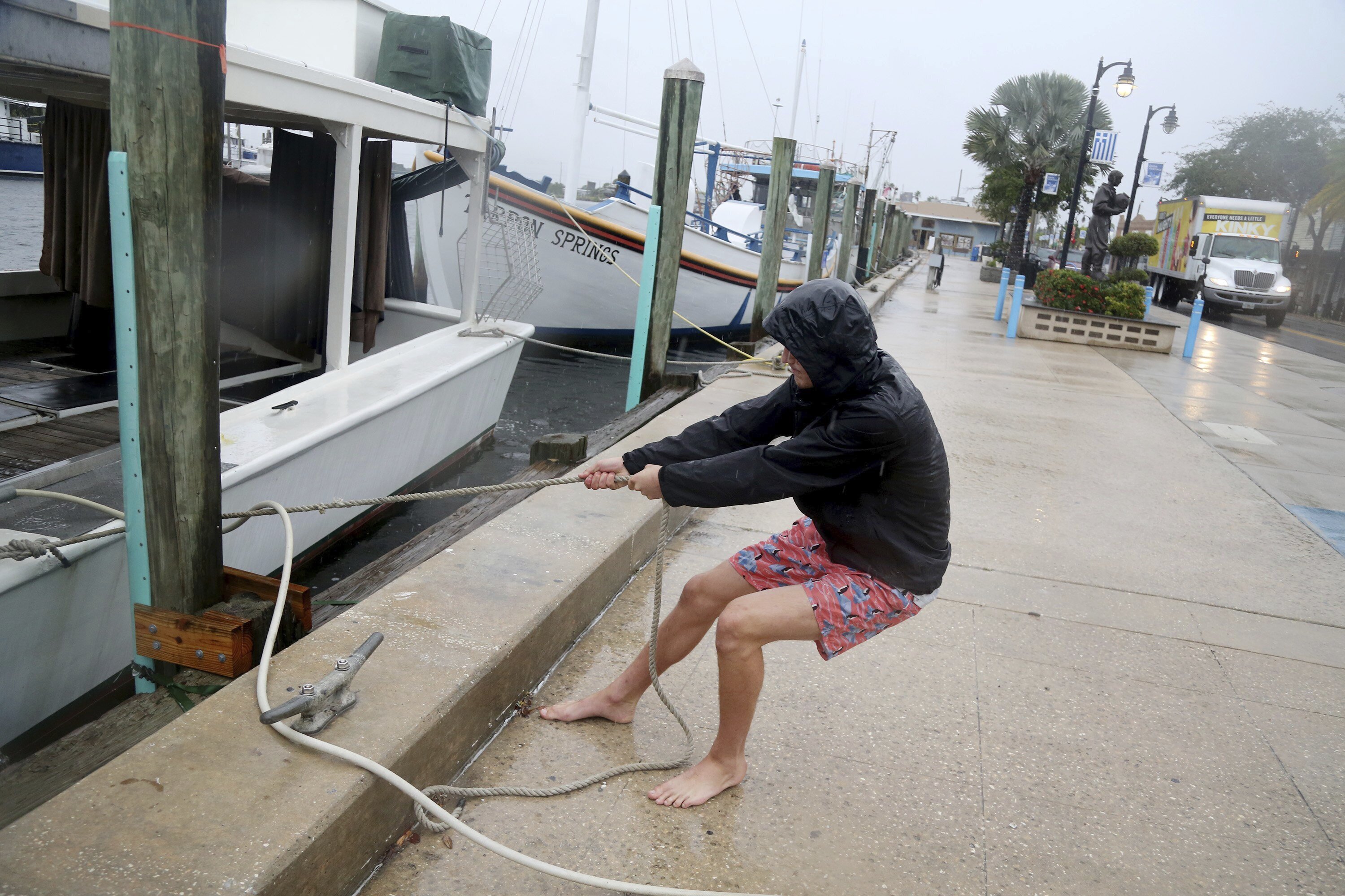 Tropical Storm Eta dumps blustery rain on west Florida, makes landfall near Cedar Key