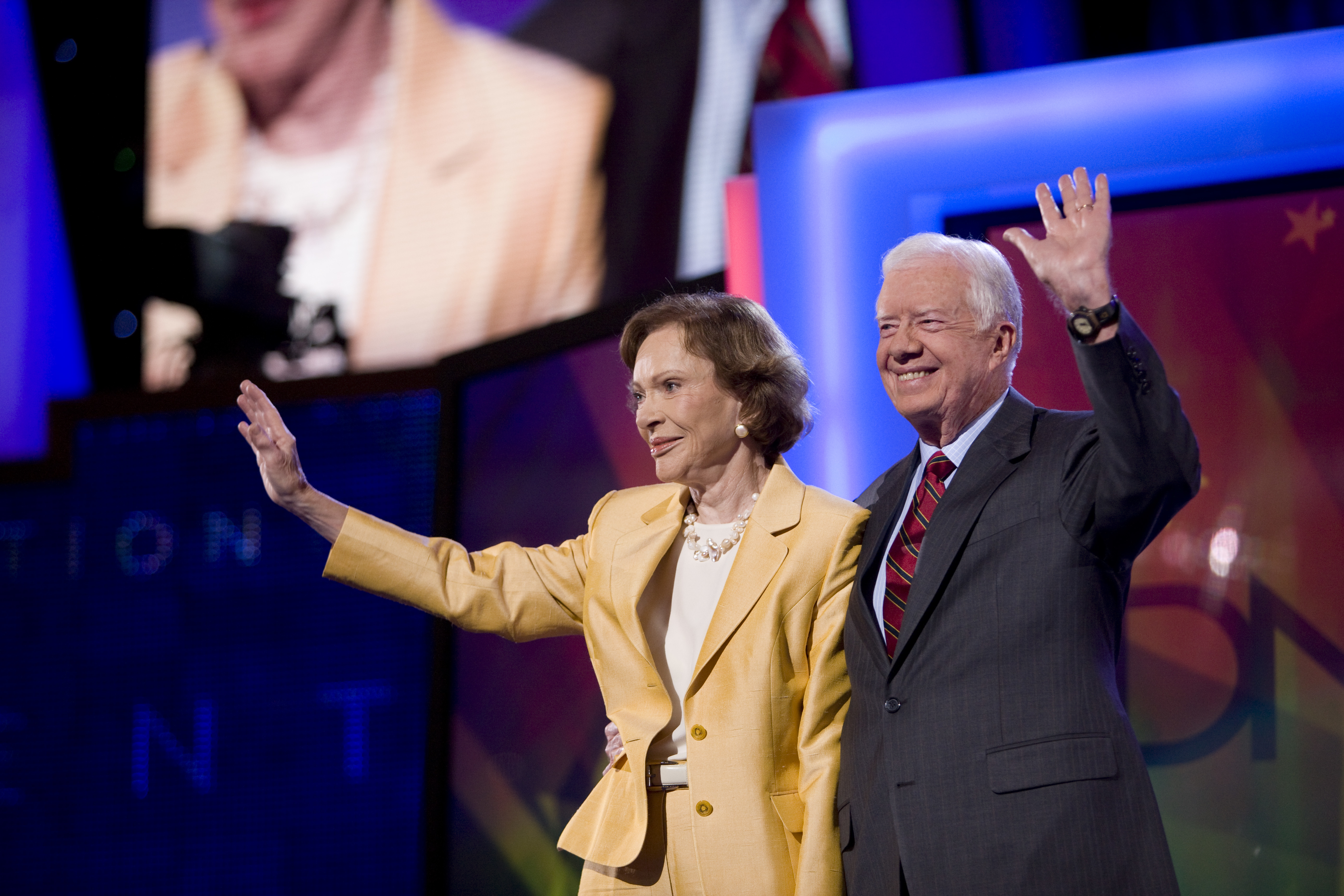 Jimmy Carter and Rosalynn Carter in 2008