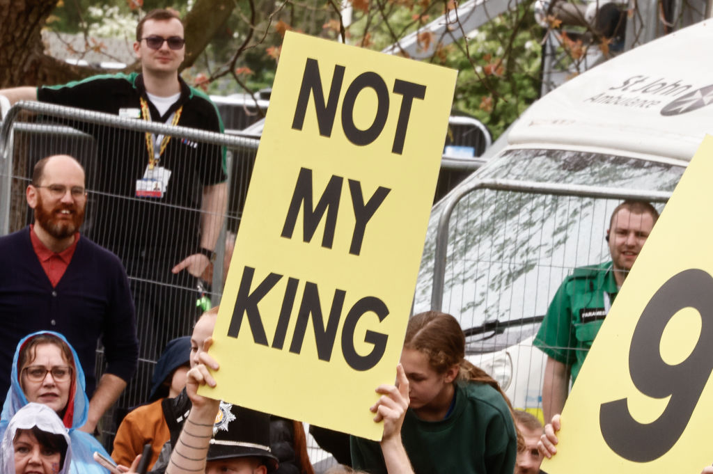 Protests greet King Charles III on coronation day