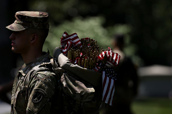 Arlington Cemetery flags
