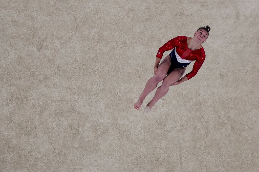 US women compete in gymnastics team final