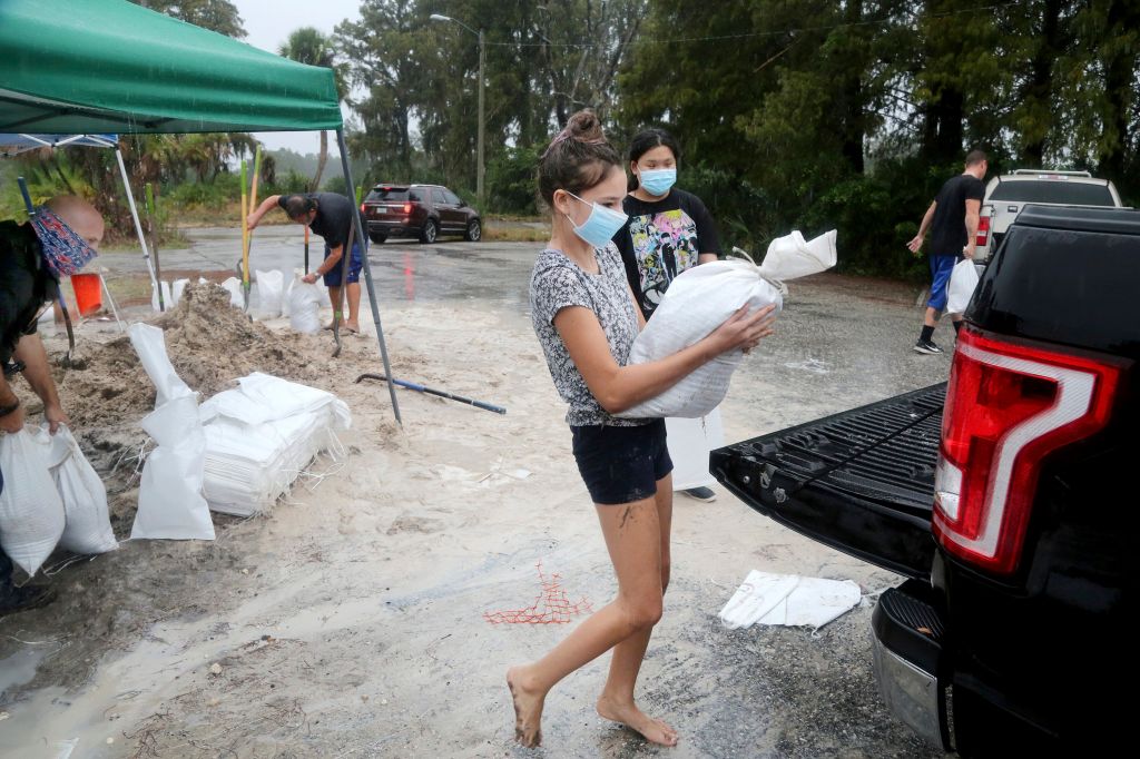 Tropical Storm Eta dumps blustery rain on west Florida, makes landfall near Cedar Key