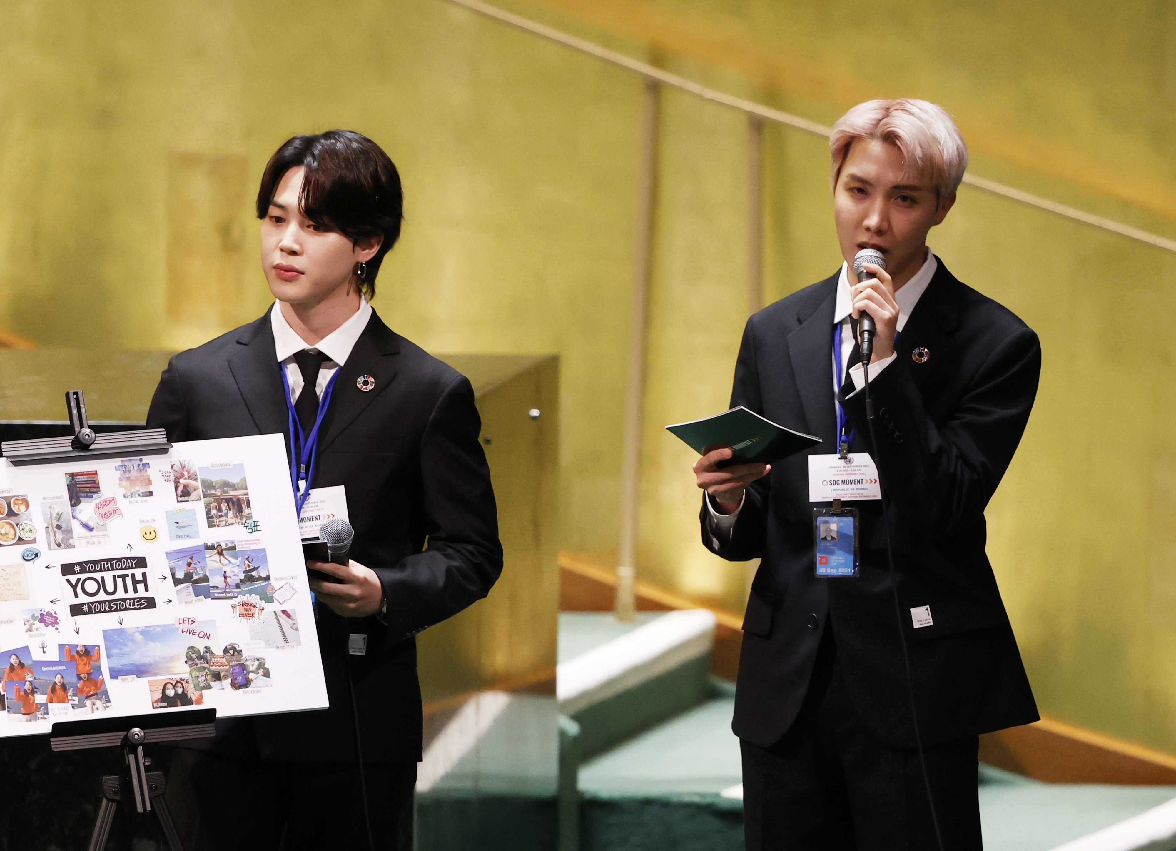 Photos: Boy band BTS addresses United Nations General Assembly