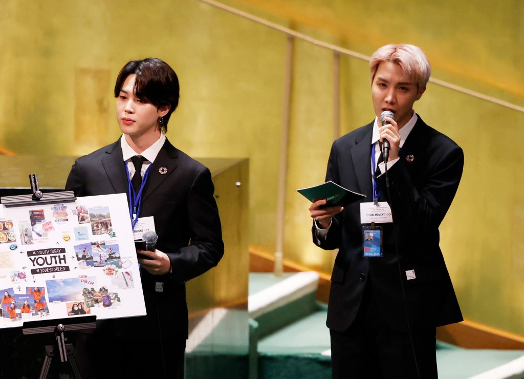 Photos: Boy band BTS addresses United Nations General Assembly
