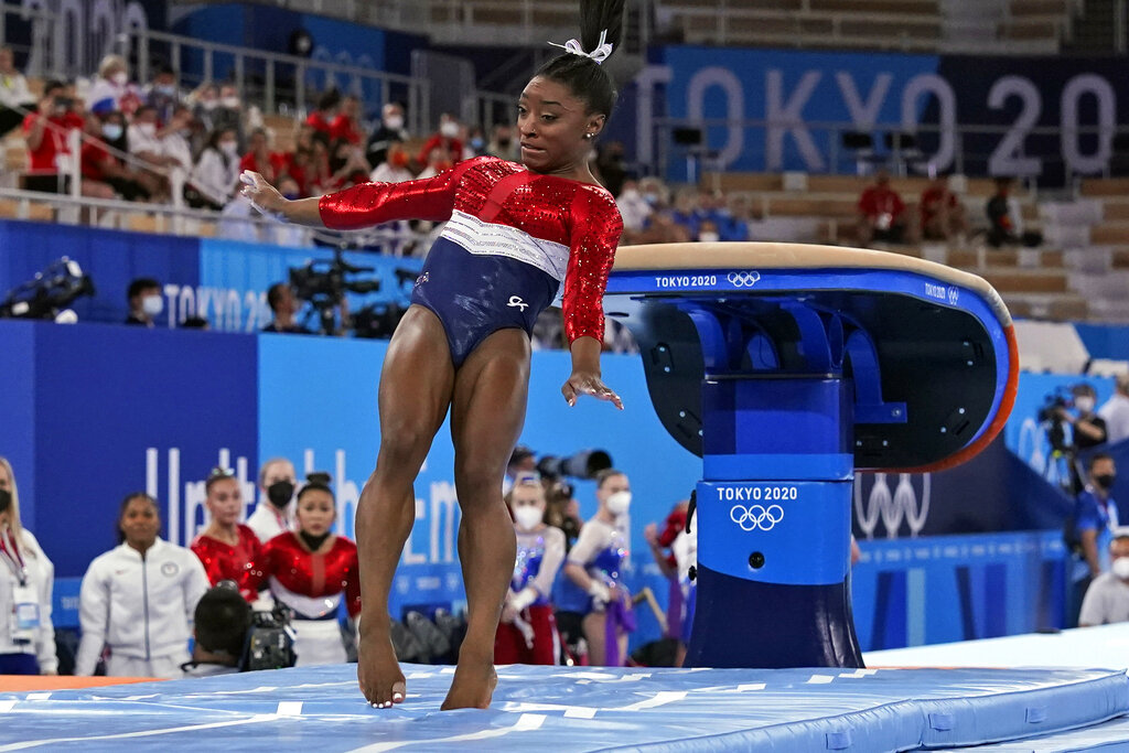 US women compete in gymnastics team final