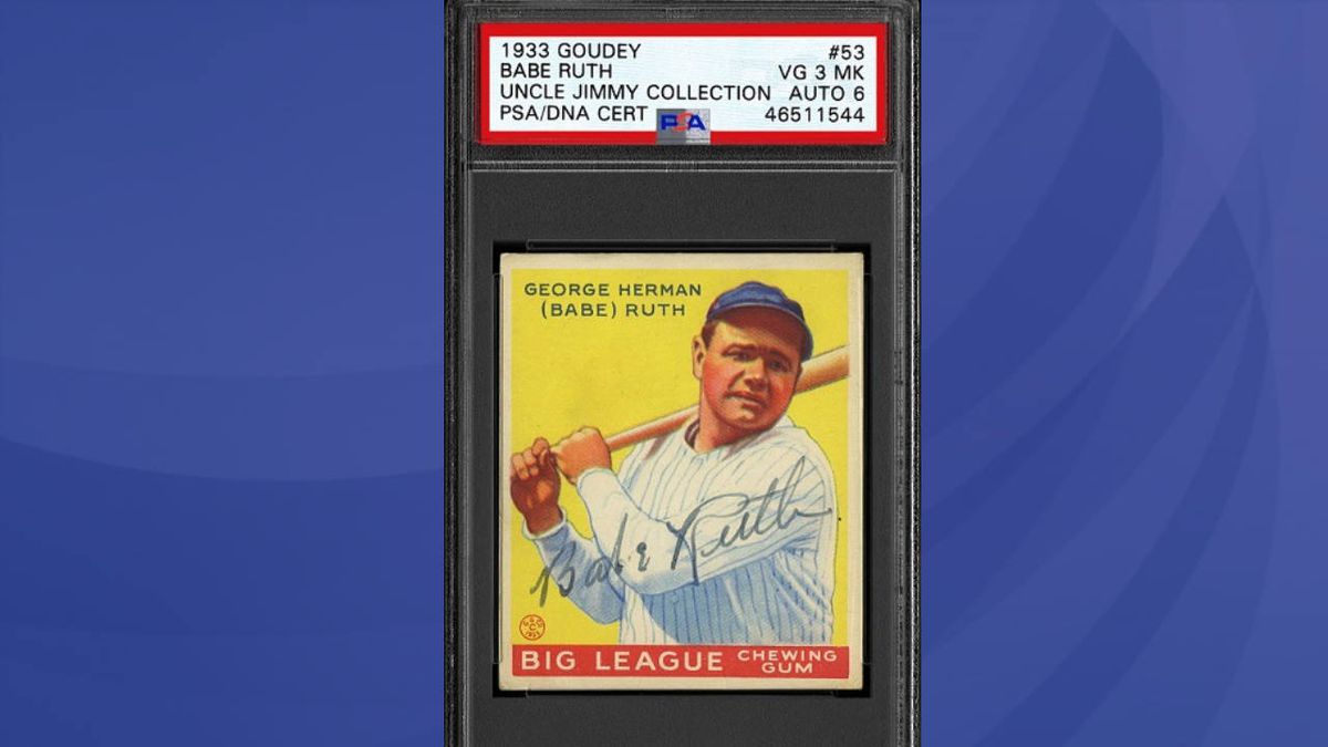 Babe Ruth Card autographed