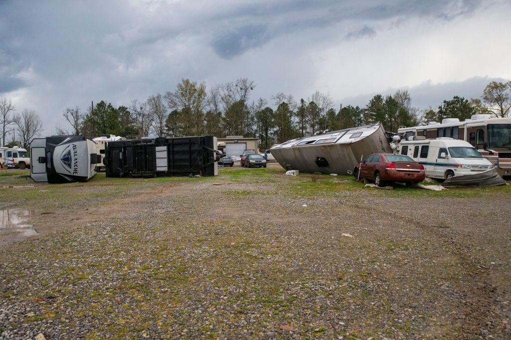 Photos: Tornadoes, severe storms batter Southern states