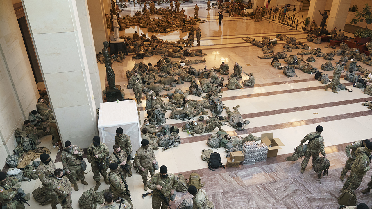 National Guard troops gather, reinforce security in US Capitol