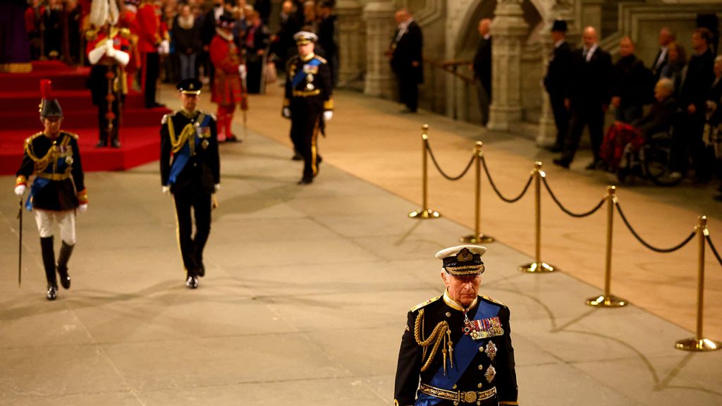 King Charles III, siblings stand vigil around Queen Elizabeth II's coffin